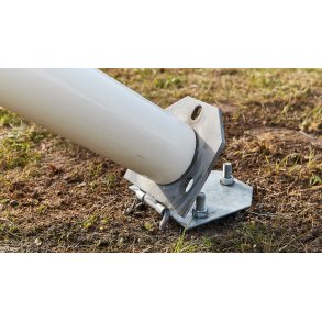 Hvid flagstang af glasfiber 13 meter m/ vippebeslag