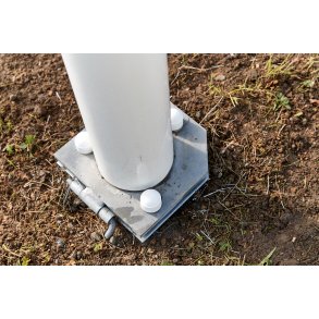 Opstilling glasfiber, inkl. betonklump 4-5 m