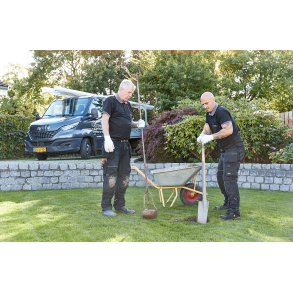 Opstilling af sttte og flagstang (tr/glasfiber)