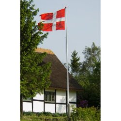PAKKELSNING 6 m trflagstang p betonsttte - med montering