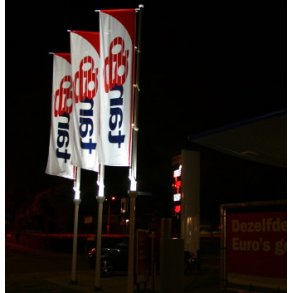 Flagbelysning - LED Lampe til montering p� flagstang 6-8 meter