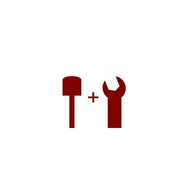 Opstilling glasfiber, inkl. betonklump 4-5 m