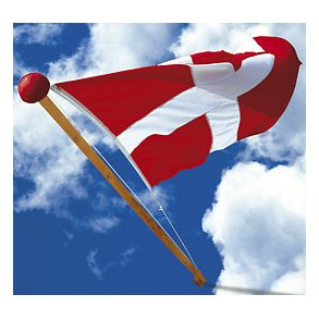 Træflagstang hvidmalet (kun Sjælland)